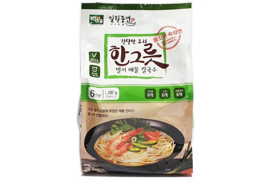 백제 한그릇 멸치해물 칼국수 197G X 6