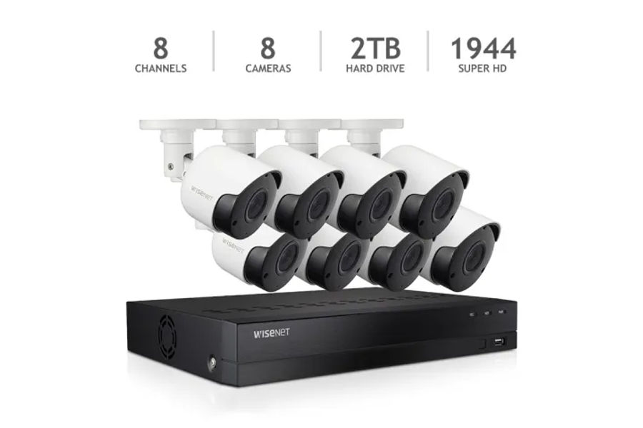 WISENET 유선 보안카메라 8채널 8카메라