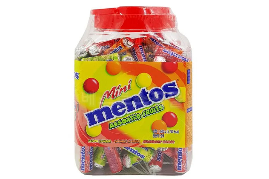 MENTOS 미니사이즈 / 과일맛 1.6KG / 10G X 160CT