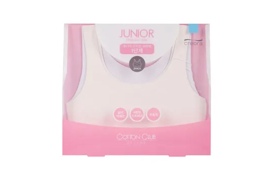 COTTON CLUB 주니어프리컷브라 2매 S,M,L ASIAN SIZE
