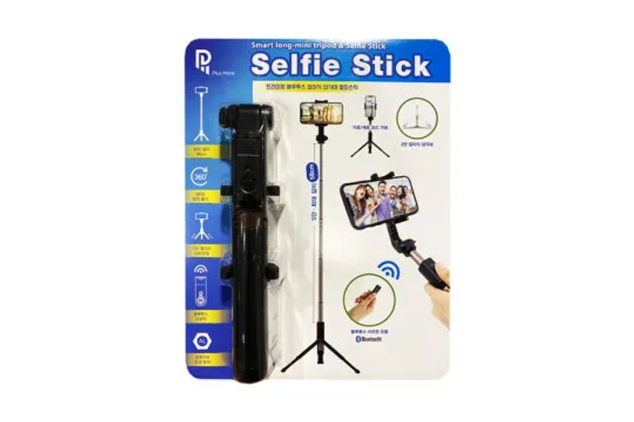 PLUS MORE 삼각대 셀카스틱 블루투스 리모컨