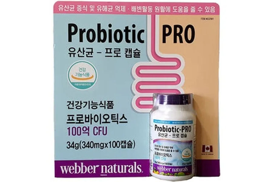 WEBBER NATURALS 유산균 - 프로 캡슐 340MG X 100캡슐