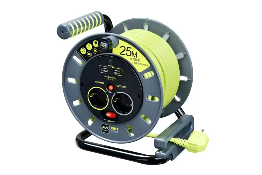 마스터플러그 작업용 전선 연장케이블 25M 2구