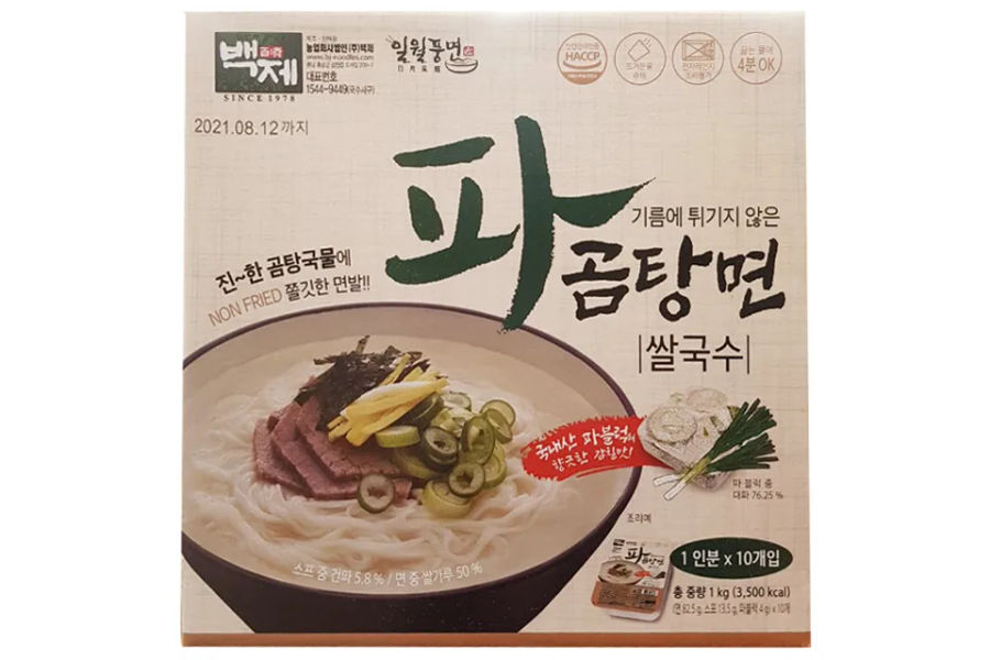 백제일월풍면 파곰탕면 쌀국수 100G X 10