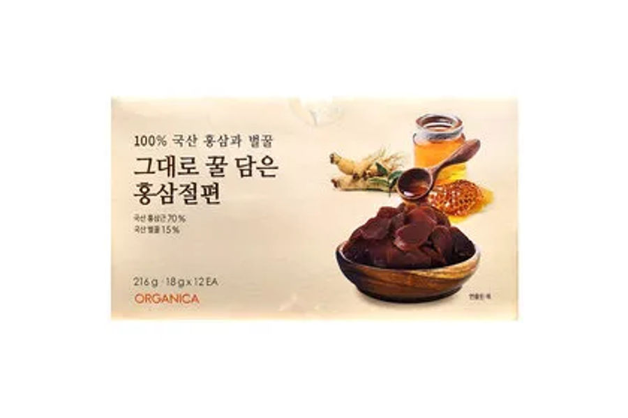 ORGANICA 꿀 담은 홍삼절편 18G X 12