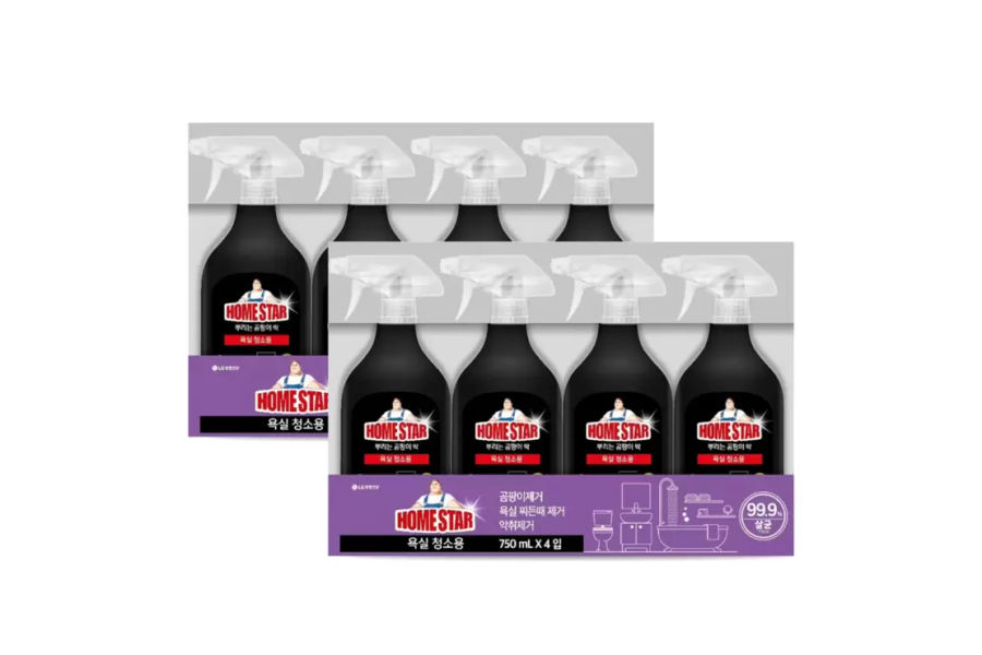 홈스타 욕실용 클리너 750ml x 4개 x 2팩