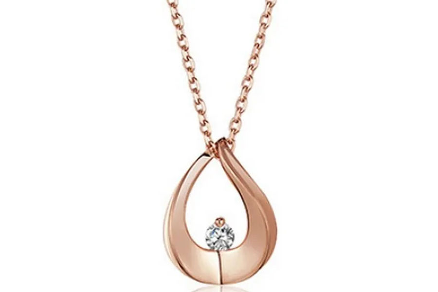 GOLDEN DEW 골들듀 미니듀뉴 목걸이 0.03CT*1/18K PG