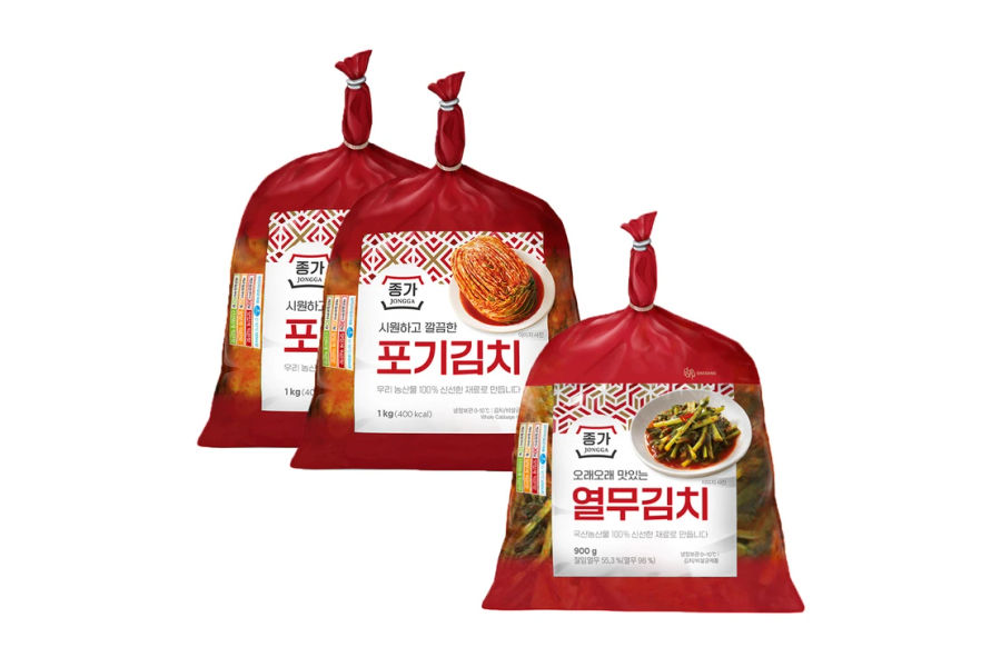 종가 포기김치1kg x 2열무김치900g x 1혼합팩