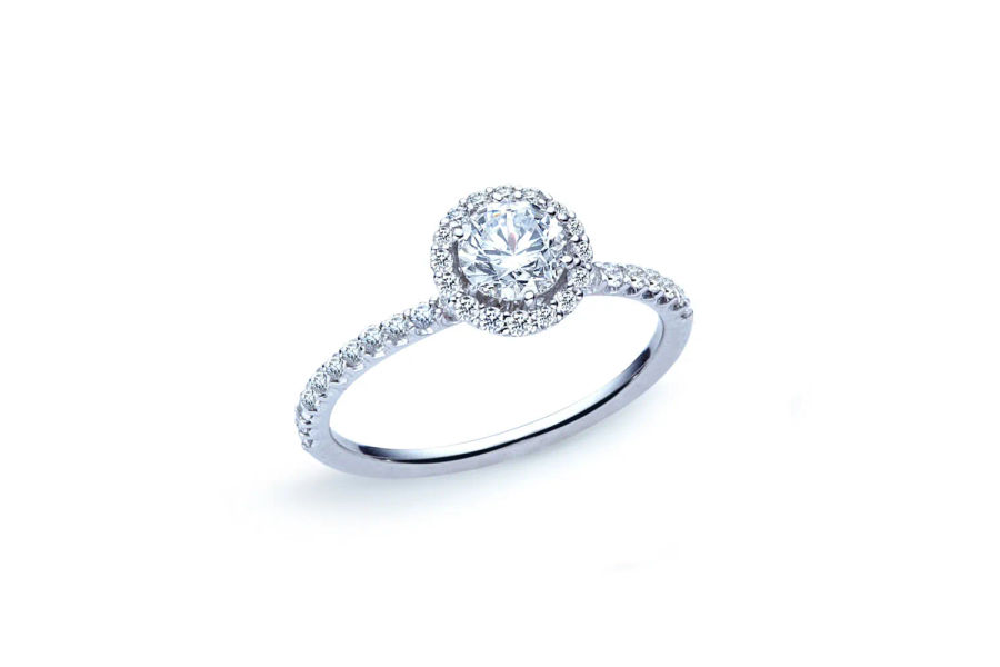 MIKO 미꼬주얼리 로메이반지지18K WG CENTER 0.5CT/VS2/F