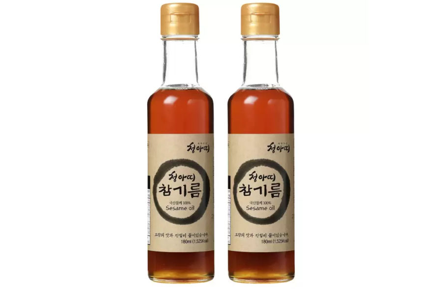 청아띠 국내산 참기름180ml x 2