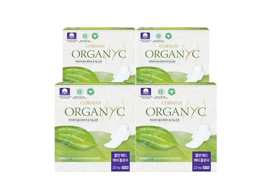 CORMAN 콜만 헤비플로우 패드 10개 X 4팩