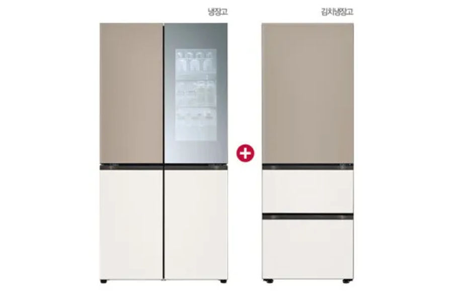 LG오브제 노크온 매직스페이스 냉장고 또는 냉장고 & 김치냉장고 세트