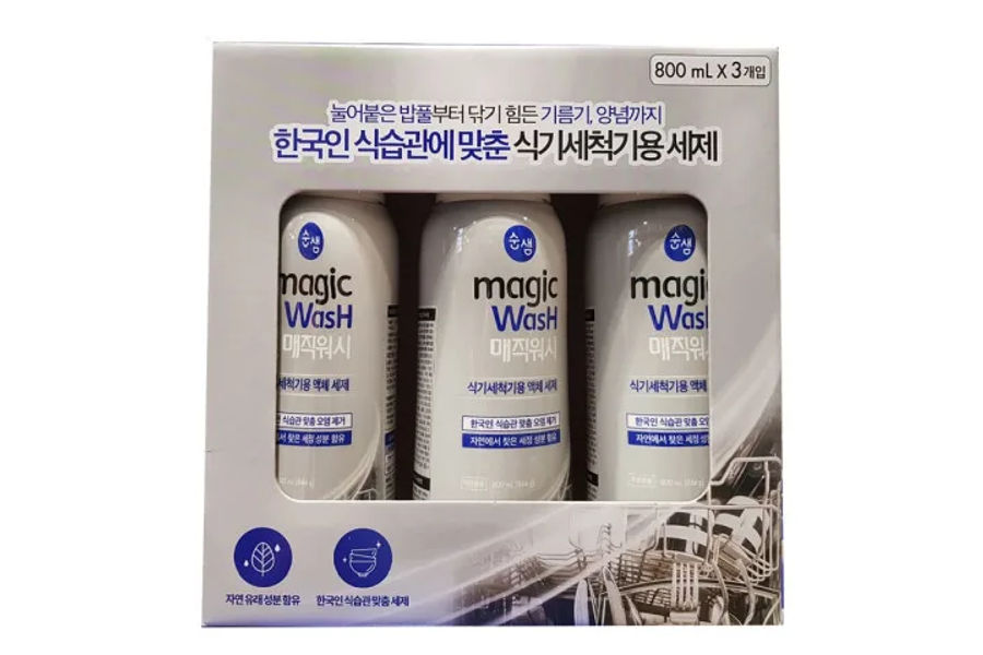 애경순샘매직워시 식기세척기액상세제 800ML X 3개입