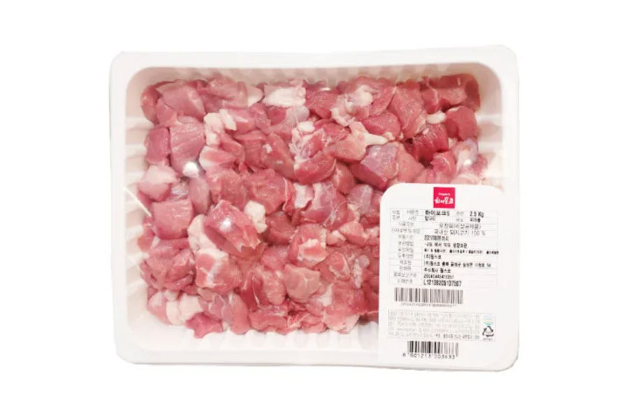 부위명 :앞다리살 찌개용 2.5KG 원산지: 국내냉장돈육