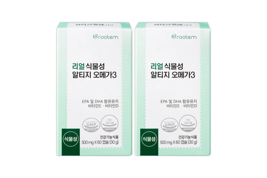 루템리얼 식물성 알티지 오메가3/500mg x 60캡슐x 2