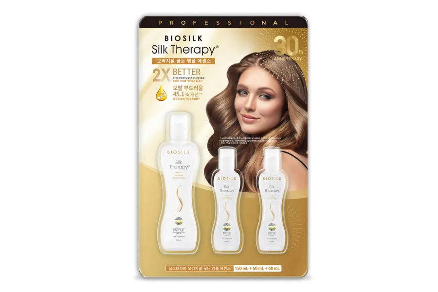 SILK THERAPY 골든앰플헤어에센스 150ML + 60ML X 2