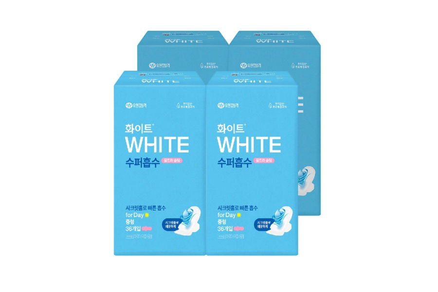 화이트 수퍼흡수 중형 36개 x 4