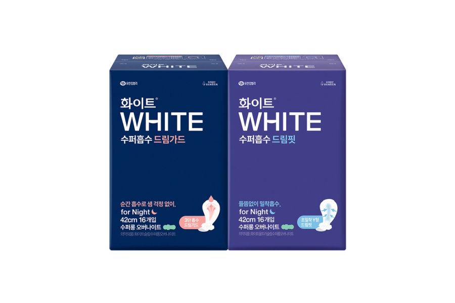 화이트 수퍼흡수 드림가드 / 드림핏 수퍼롱 16 x 4