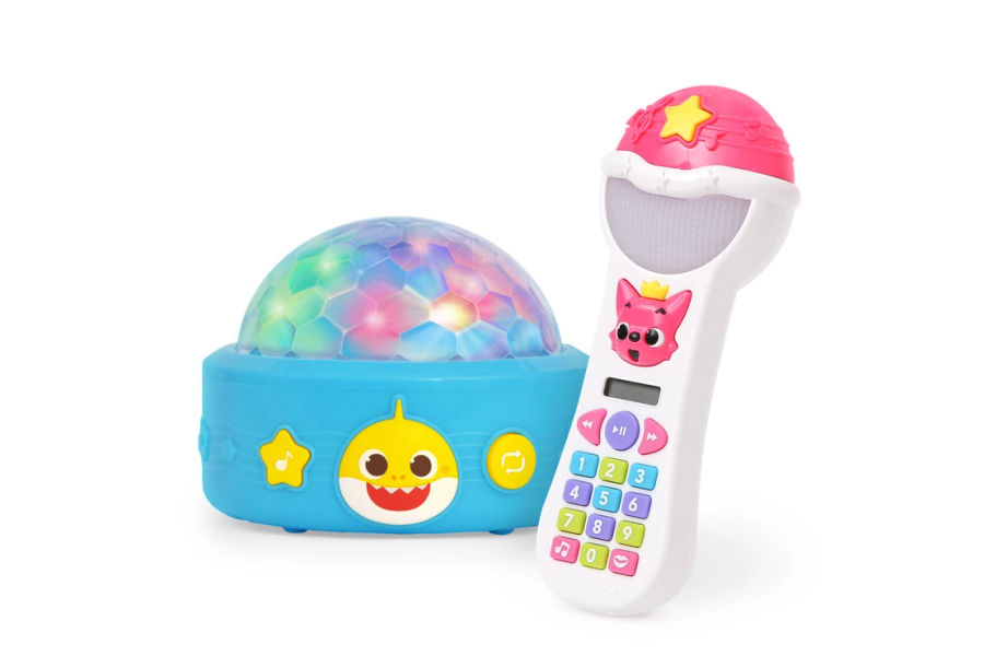 핑크퐁 댄스 파티 세트(사운드 미러볼, 마이크)