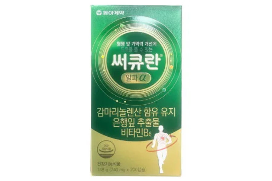동아제약 써큐란알파 740MG X 200캡슐