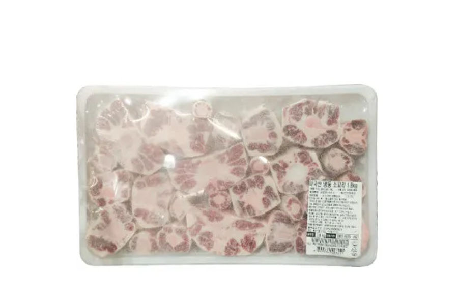 부위명: 소꼬리 찜,탕용 1.8KG 원산지:미국산 냉동육