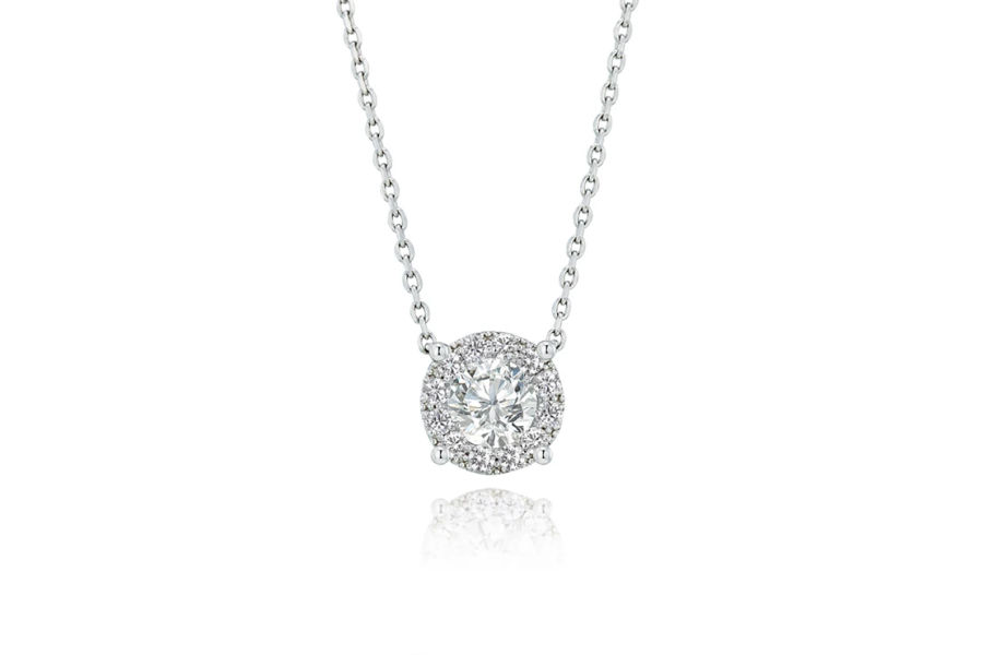 총 0.44캐럿 다이아몬드 목걸이 엔드리