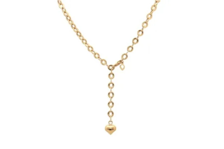 LOND 론드 할로우커브 목걸이 18K YG 8.55G