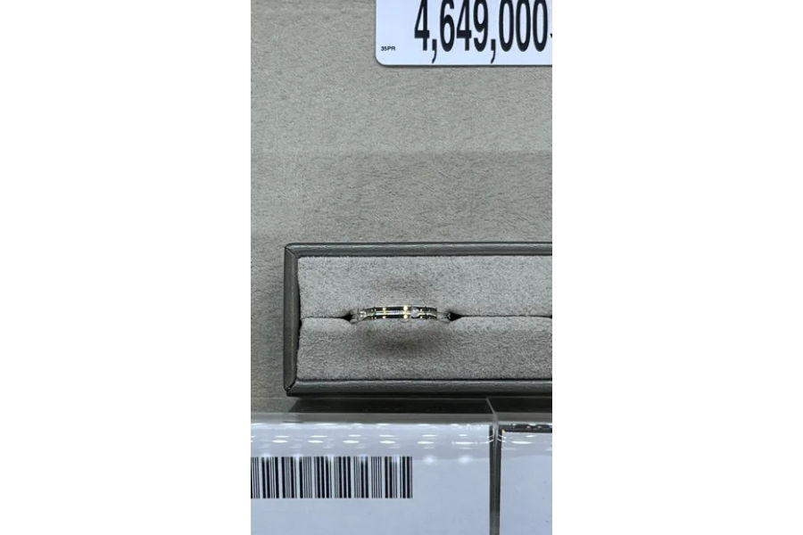 LOND 론드 리네아남성 반지 0.06CT 18K WG 3.02G