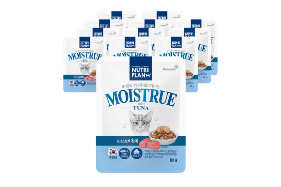 뉴트리플랜모이스트루참치+ 참치&닭고기80g x 12 x 3