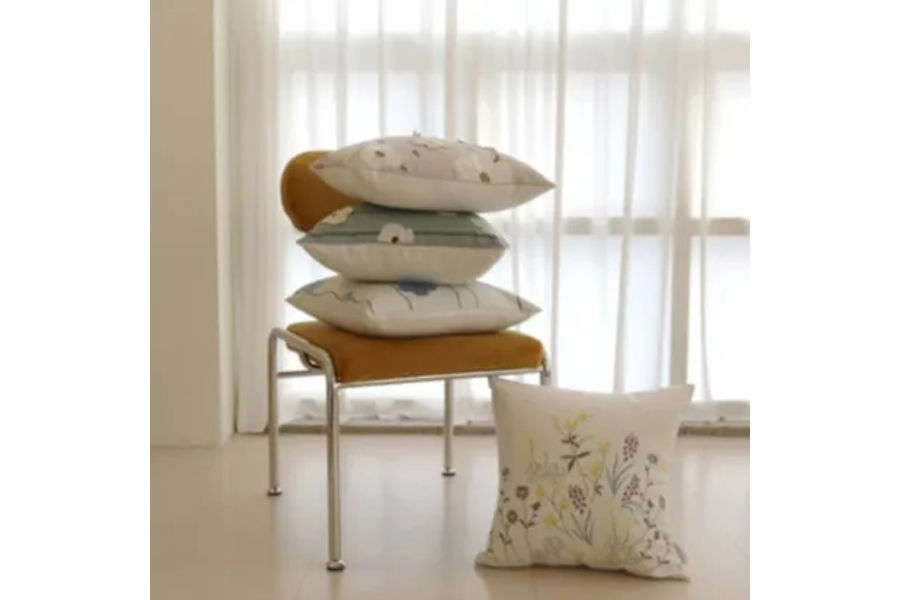 루마인홈 자수패치 데코쿠션 45X45CM