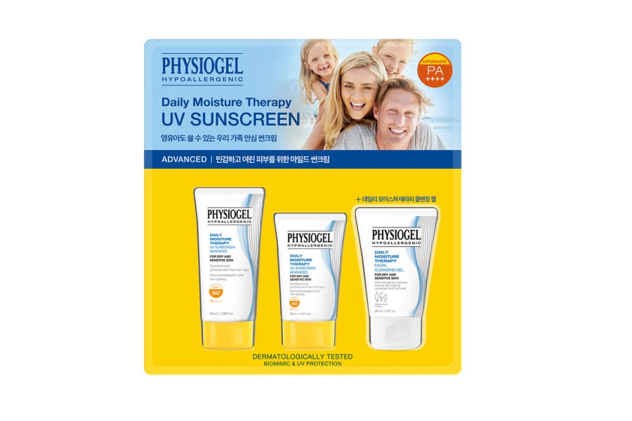 피지오겔 DMT 선 스크린 50ml + 30ml + 클렌징 젤