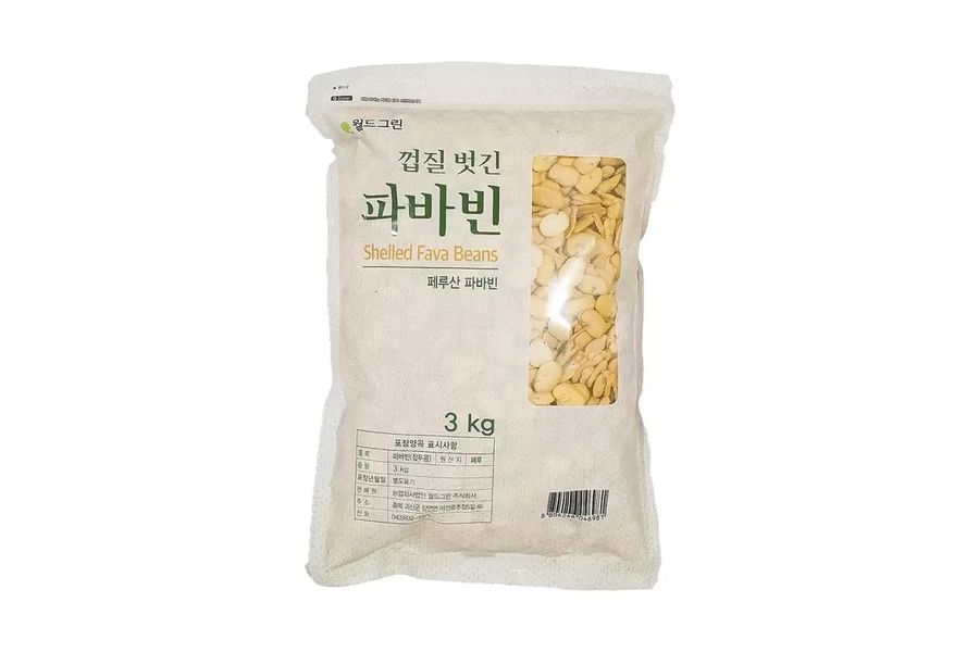 월드그린 껍질벗긴 자이언트 파바빈 3kg /최소구매2