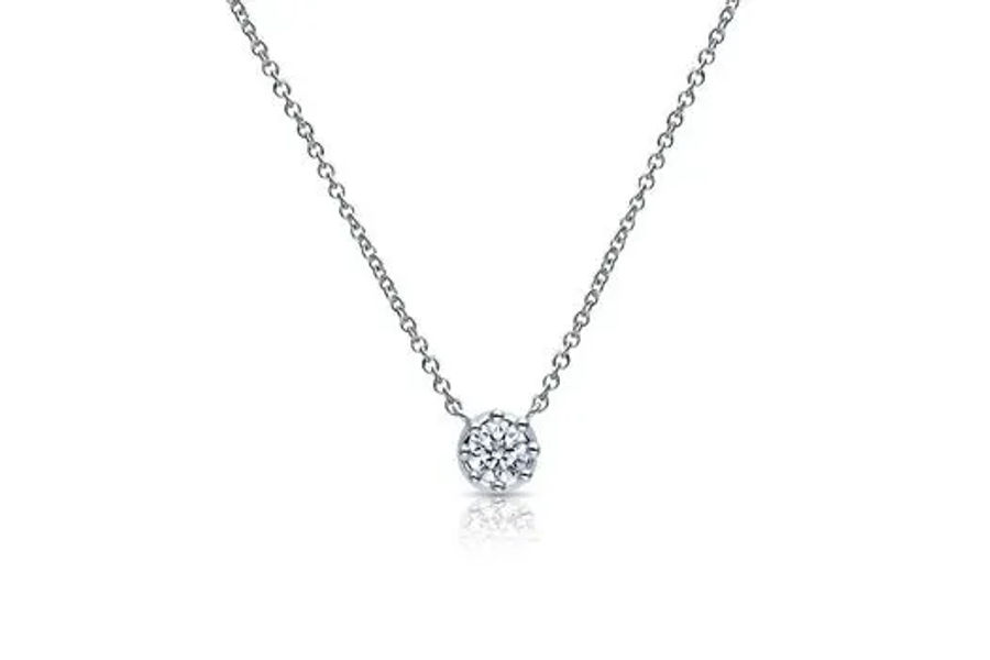 MIKO 미꼬다이아 크라운목걸이 0.2CT 18K H/VS2