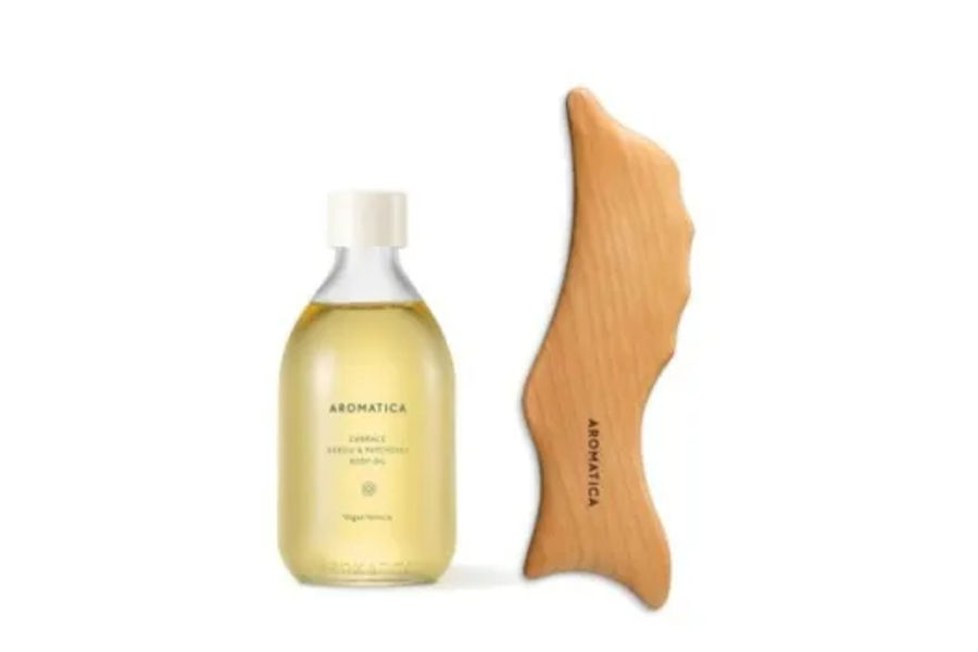 AROMATICA 바디오일 세트 오일360ML + 괄사