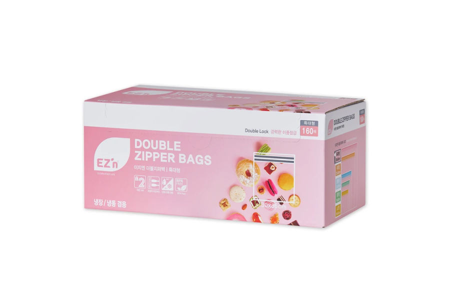 이지엔 더블지퍼백 특대형 160매