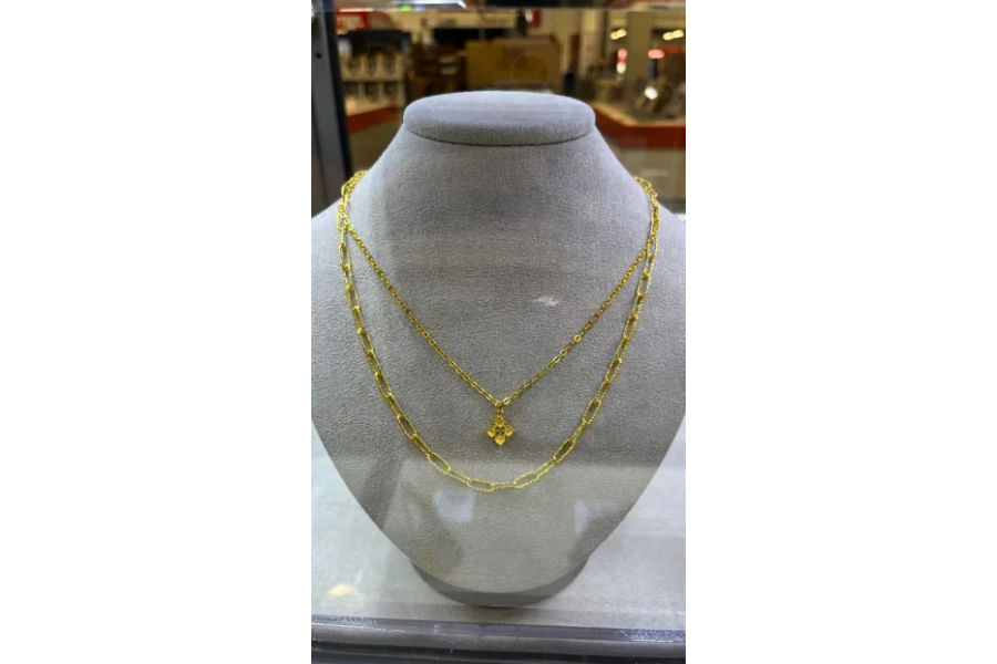 24K 순금목걸이 더블클립18.75G 고리 18K 0.55G