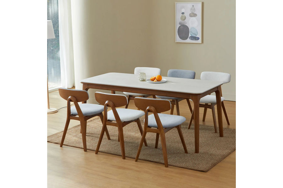 더 베이직 세라믹 식탁 세트 6인 1800