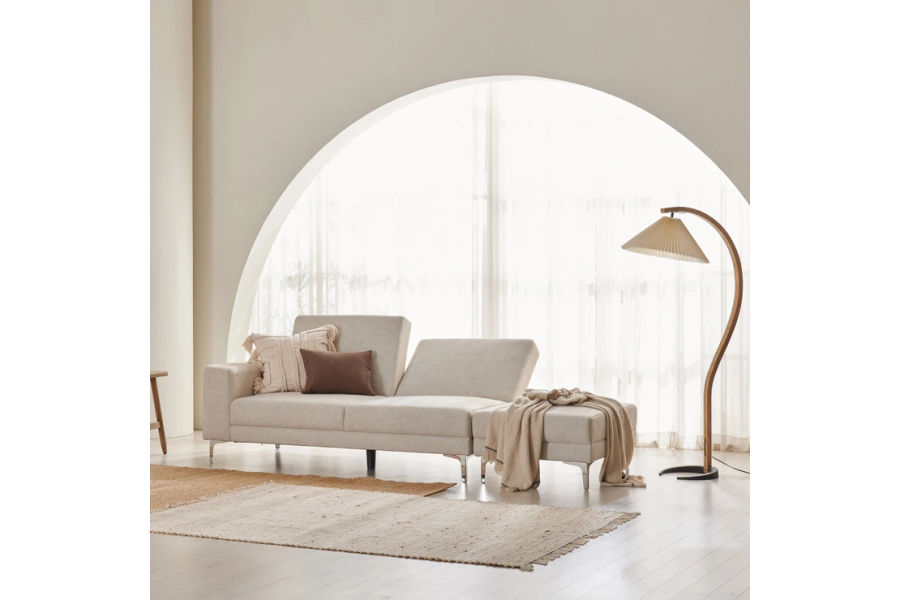 이탈리안홈 나탈리 패브릭 3인 소파베드 W169 X D86 X H83 CM