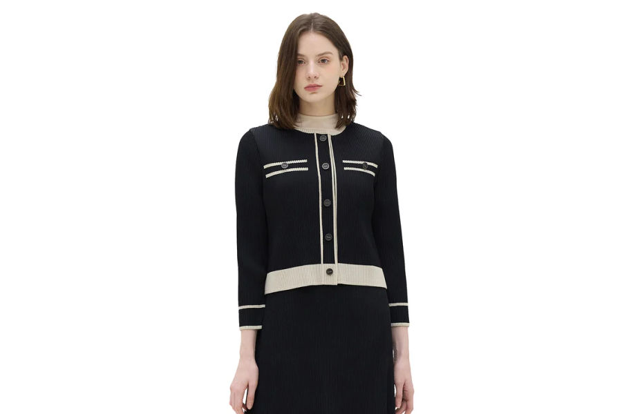 요이츠 여성 플리츠 가디건