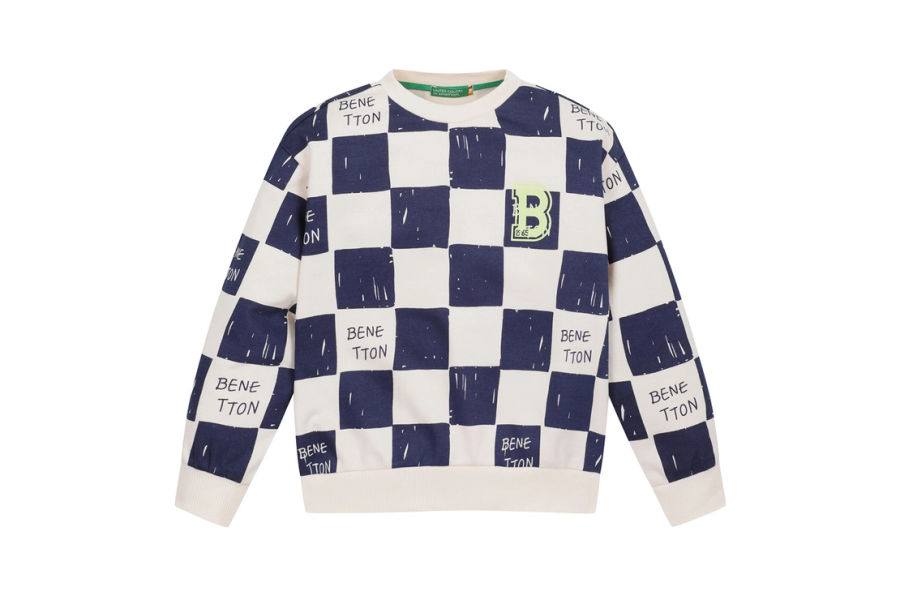 베네통 키즈 긴소매 크루넥