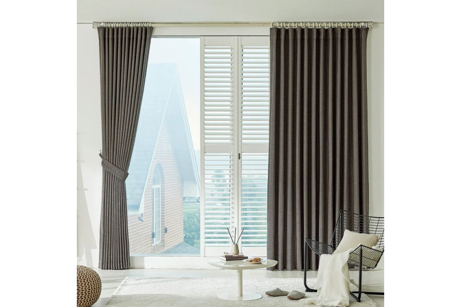 프리미엄 커튼 모카&블랙 520 x (230/240) cm