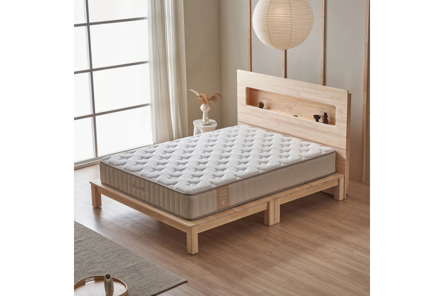 핀란디아 편백 평상형 침대 - 퀸