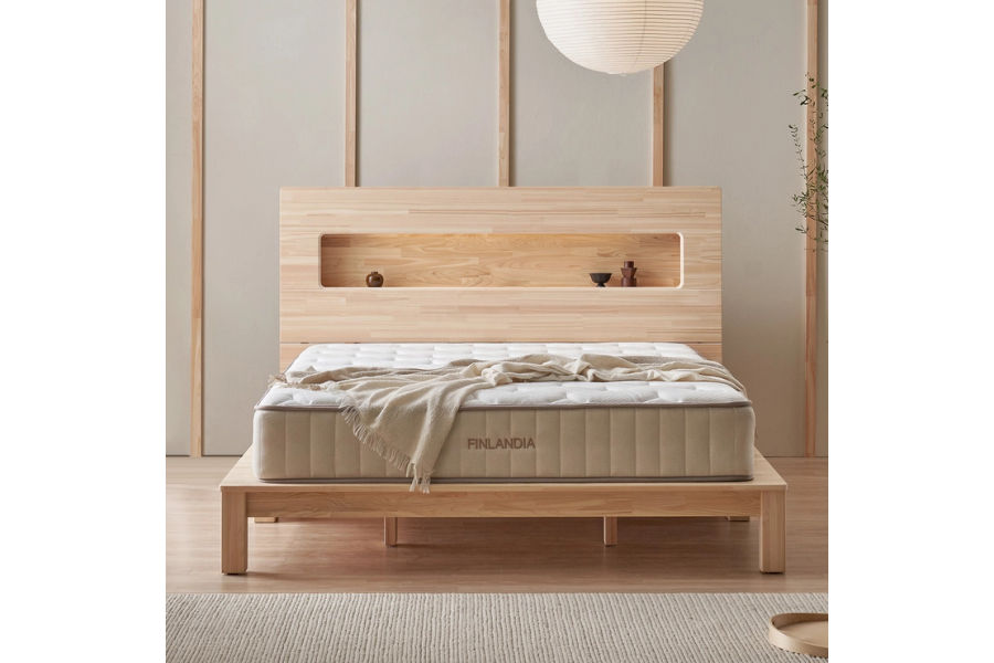 핀란디아 편백 평상형 침대 - 킹