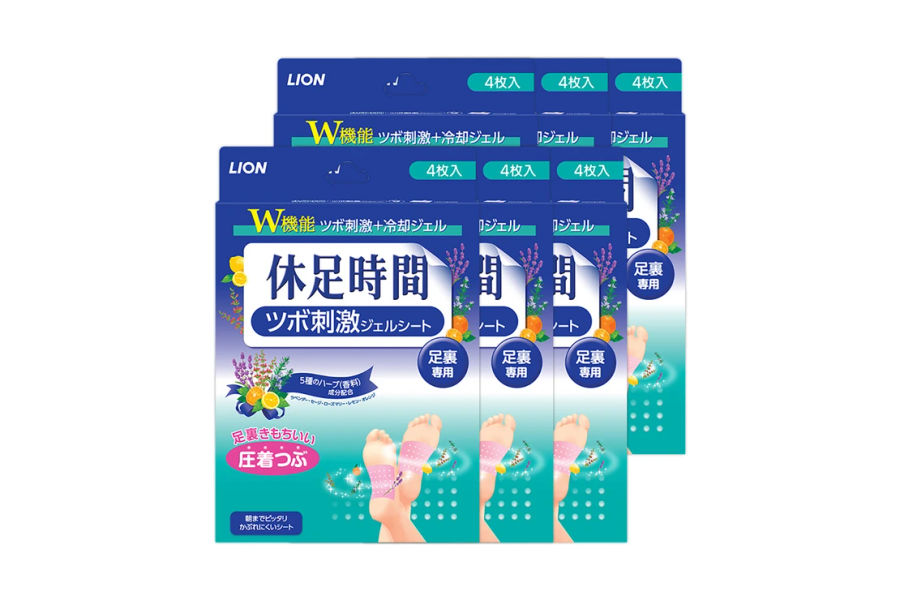 라이온코리아 휴족시간 지압자극 젤 시트 4입 x 6
