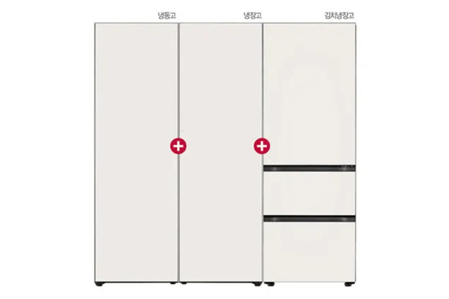 LG 오브제 냉장고&냉동고&김치냉장고 세트