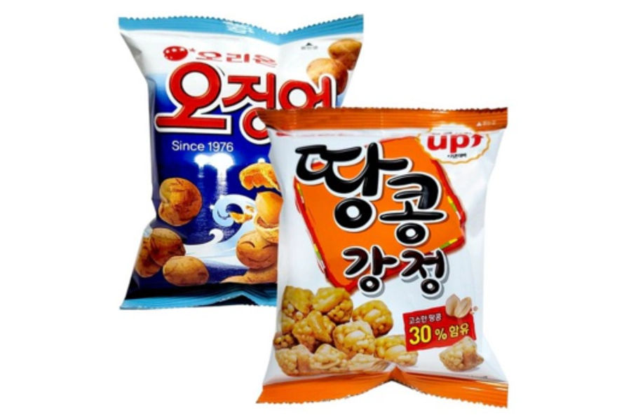 오리온 오징어+땅콩강정 1,485G/9PK+9PK
