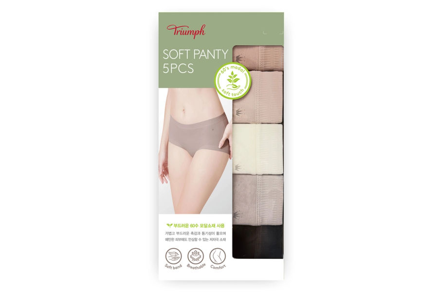 TRIUMPH 모달미디팬티5매 90-100 ASIAN SIZE