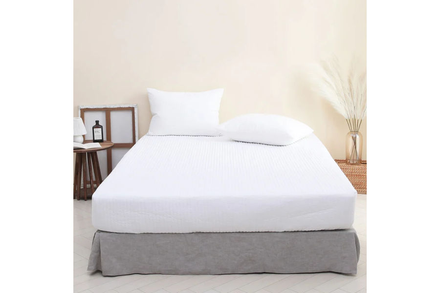 에이프릴앳홈 60수 고밀도 워싱면 올인원 매트리스커버 - 퀸