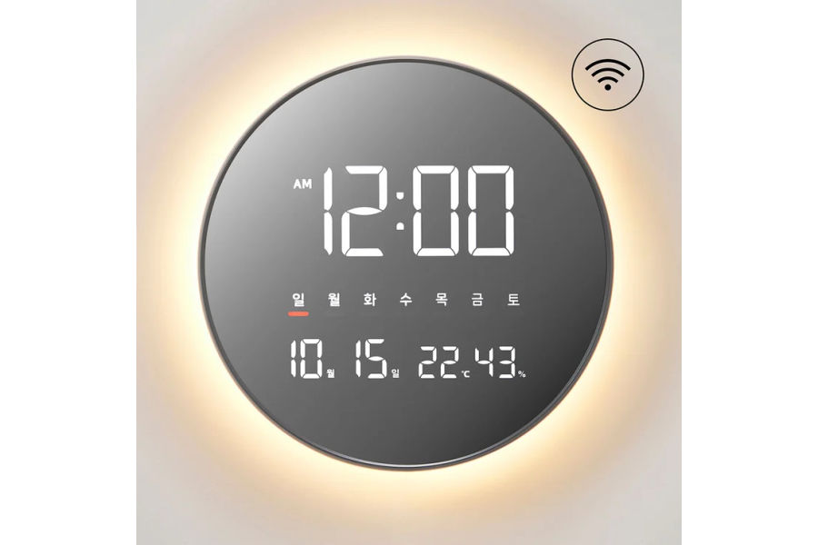 OWC 이클립스 스마트 무드등 LED WIFI 벽시계