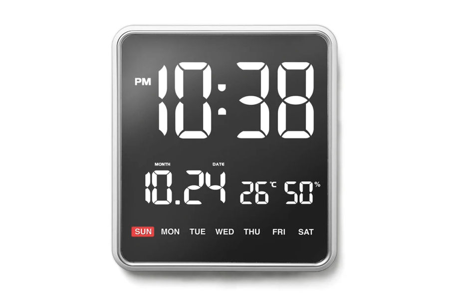 OWC 실루엣 스퀘어 LED 캘린더 벽시계